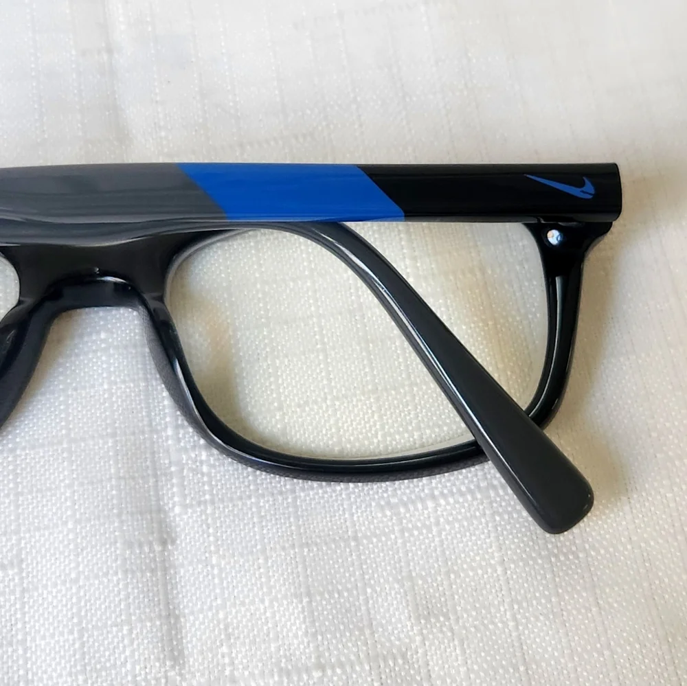 Nike Youth Unisex 5538G 013 49-17 (L) 135 Eyeglasses Navy Blue gray multicolored